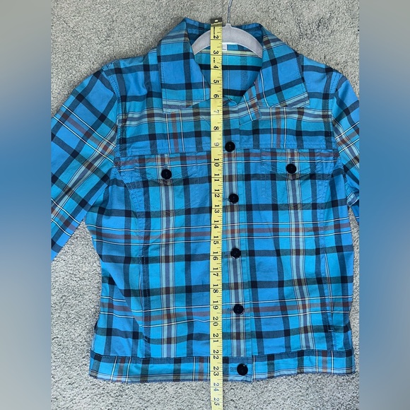 Pendleton Shirt Jacket Womens medium Blue Plaid Lightweight Stretch - Picture 9 of 12
